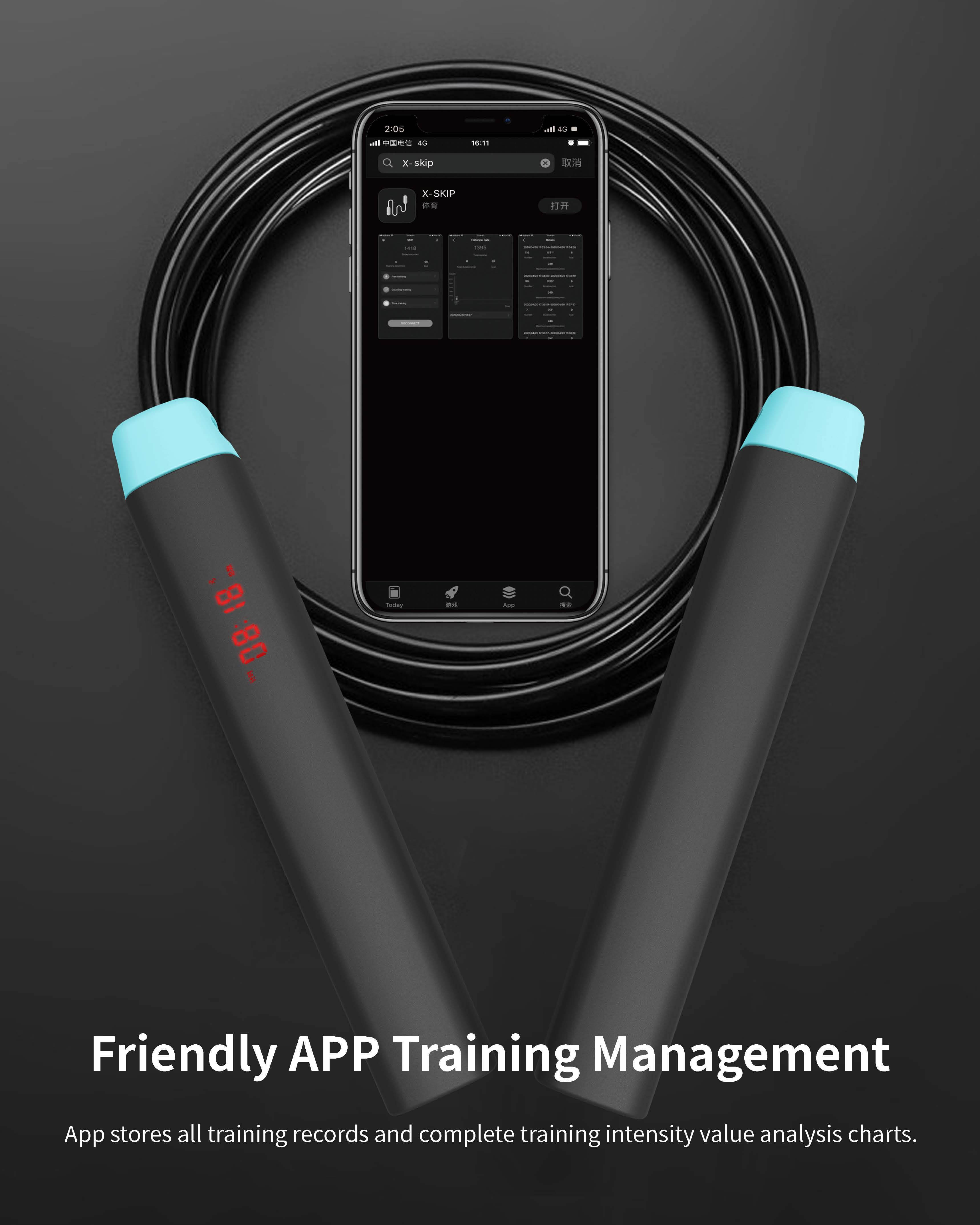 Bluetooth smart skipping rope 5