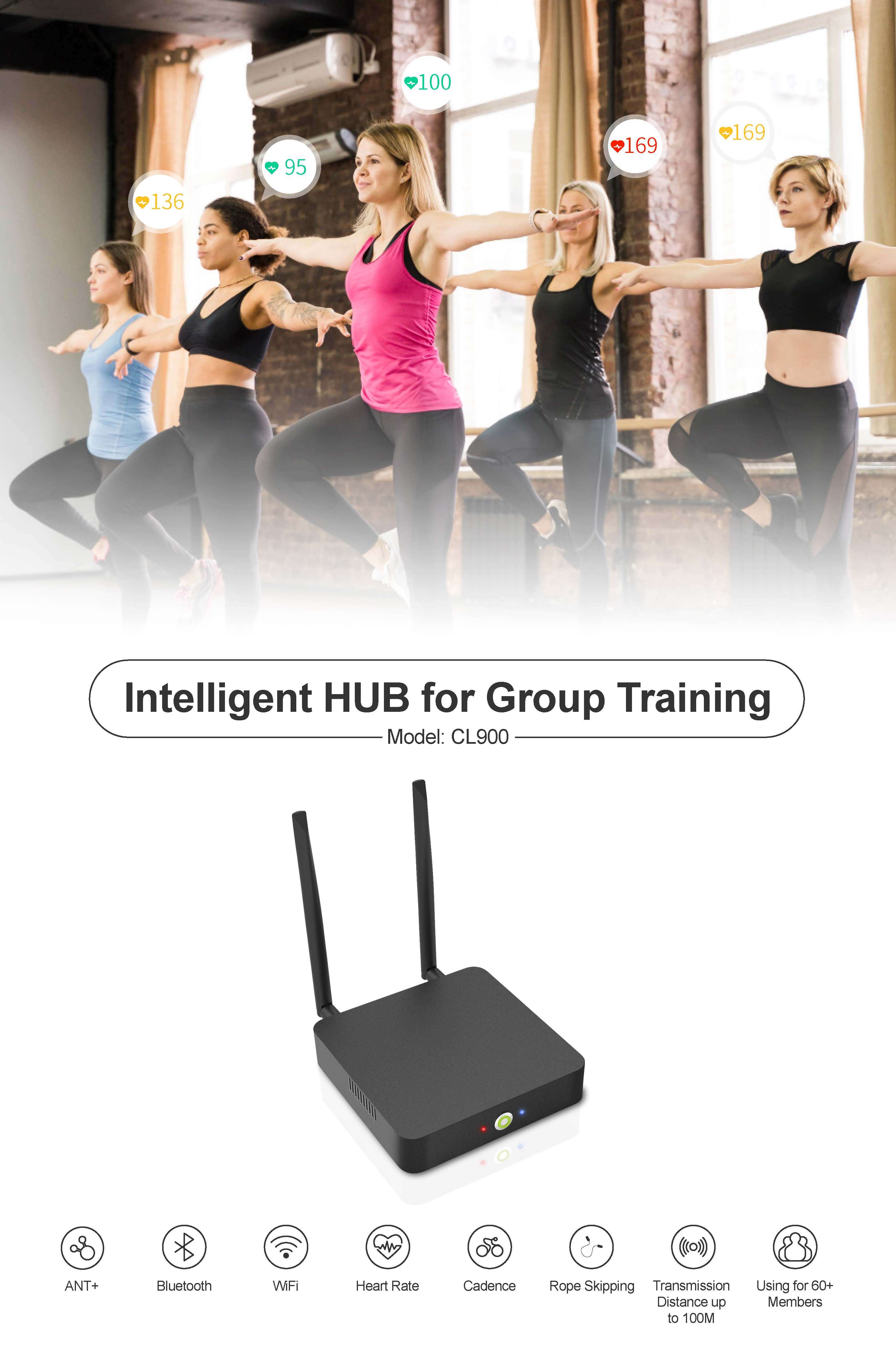 Récepteur de fitness de groupe Hub CL900 1